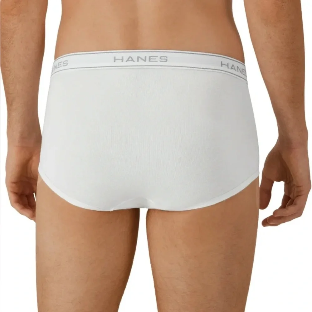 Hanes 6 Pack White Comfort Flex Cool Wicking Cotton Briefs XL NWT